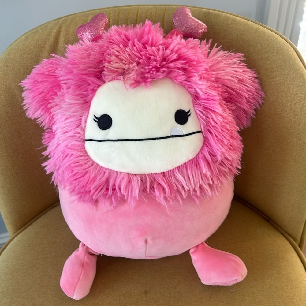 Pink heart antenna squishmallow